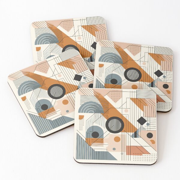 Item preview, Abstract Intrigue Geometric Shapes Creating a Visual Symphony designed and sold by ArtComixHaven.