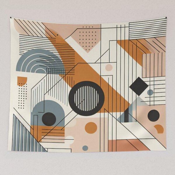 Item preview, Abstract Intrigue Geometric Shapes Creating a Visual Symphony designed and sold by ArtComixHaven.