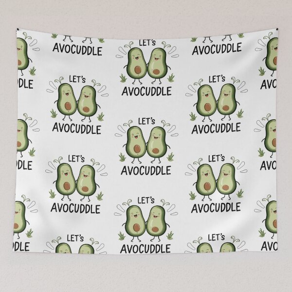 Item preview, Let's Avocuddle - Cute and Playful Illustration Typography designed and sold by HahaHandlesHub.
