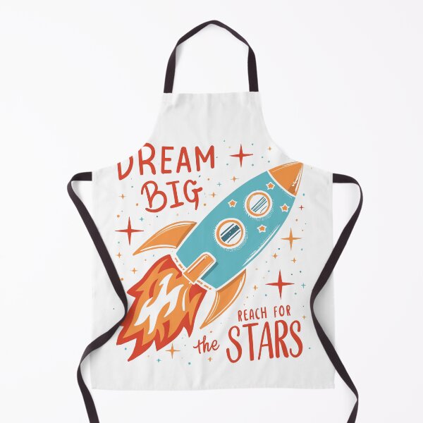 Item preview, Dream Big Reach for the Stars - Motivational Rocket Ship Illustration Typography designed and sold by HahaHandlesHub.