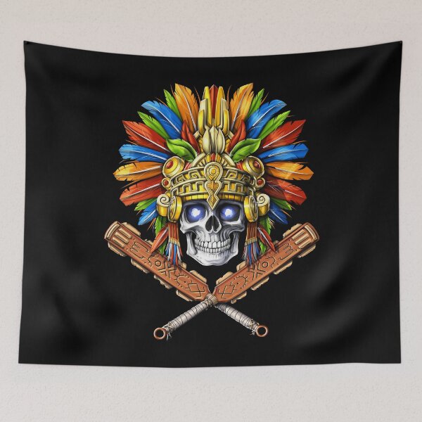 Item preview, Aztec Skull Warrior designed and sold by underheaven.