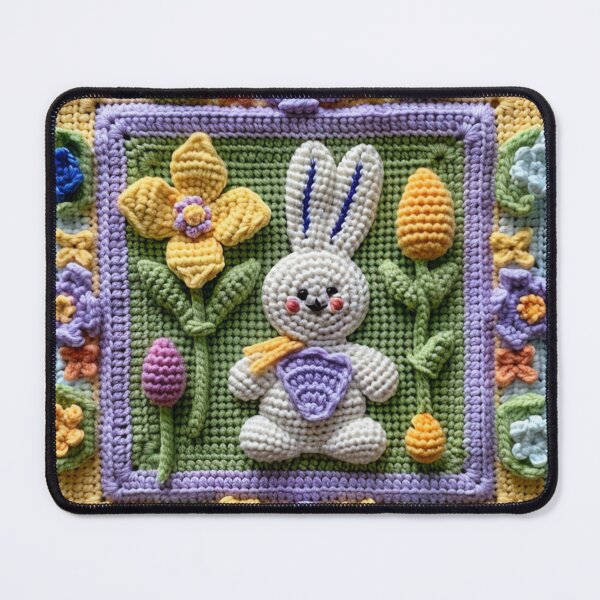 Item preview, Easter themed crochet Square  designed and sold by NuttyCottage.