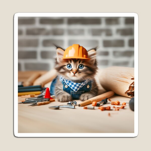Aperçu de l'œuvre Chaton ouvrier créée et vendue par All-Kittens.