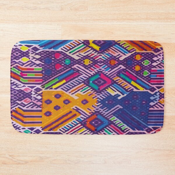 Item preview, Multicolor hand-made embroidery vibrant textile Mexican folk art dopamine decor designed and sold by T-Mex.