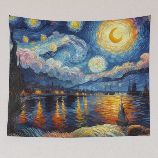Item preview, Van gogh Night sky designed and sold by tipitoes.