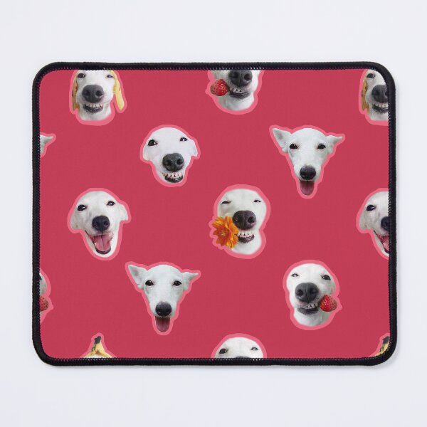 Item preview, Funny shocked white dog face pattern red designed and sold by BeebooDesign.