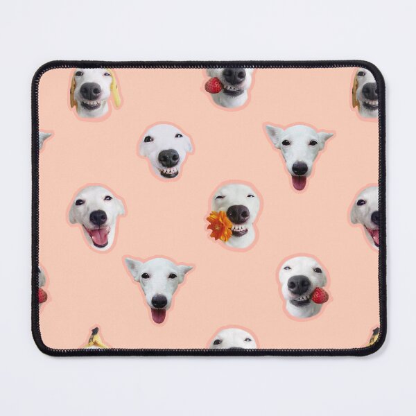 Item preview, Funny shocked white dog face pattern tan designed and sold by BeebooDesign.