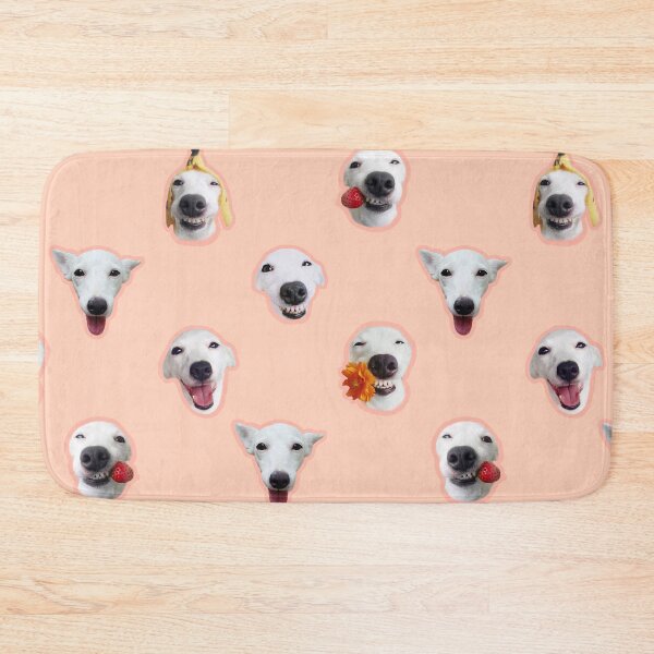 Item preview, Funny shocked white dog face pattern tan designed and sold by BeebooDesign.