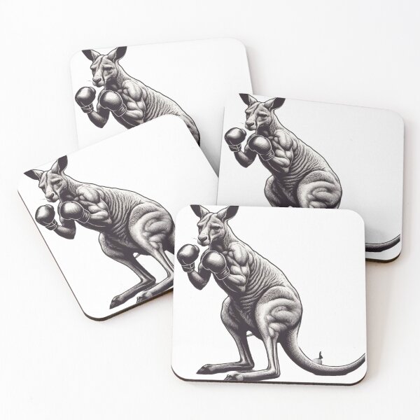 Item preview, Black and White Boxing Kangaroo detailed designed and sold by Martial-Art-23.
