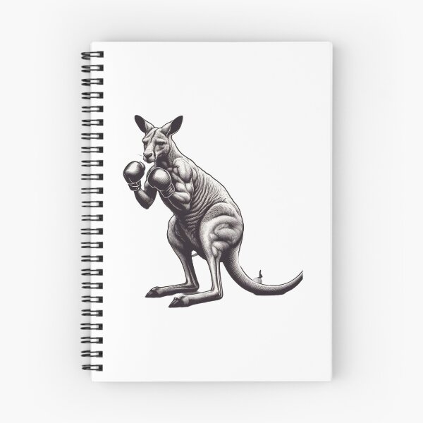 Item preview, Black and White Boxing Kangaroo detailed designed and sold by Martial-Art-23.