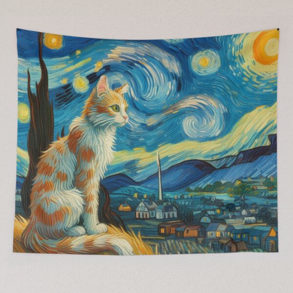 Item preview, Cat van gogh designed and sold by tipitoes.