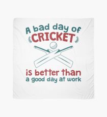 A Bad Day Of Cricket Is Better Than A Good Day At Work Funny Gift Distressed Scarf