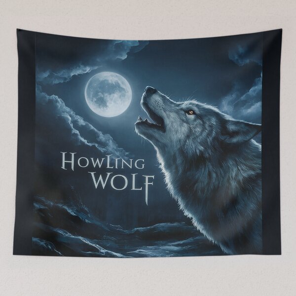 Item preview, “Lunar Serenade: The Howling Wolf” designed and sold by The Digital Compass.