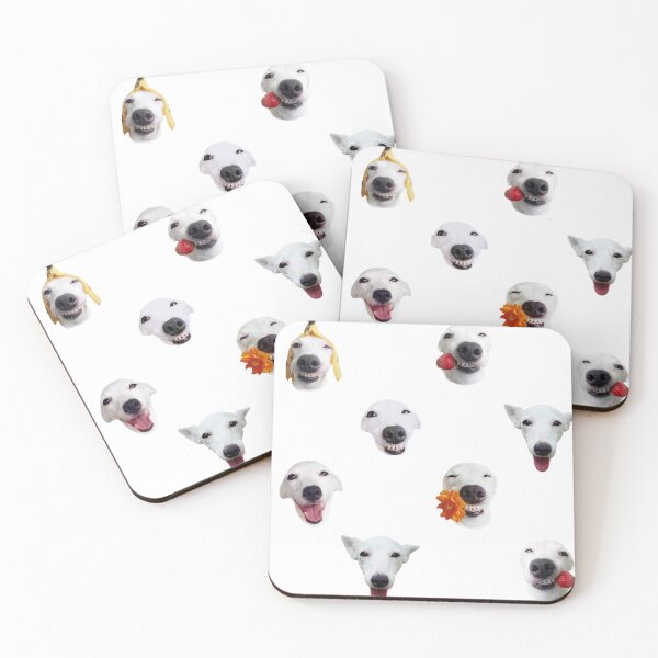 Item preview, Funny shocked white dog face pattern designed and sold by BeebooDesign.