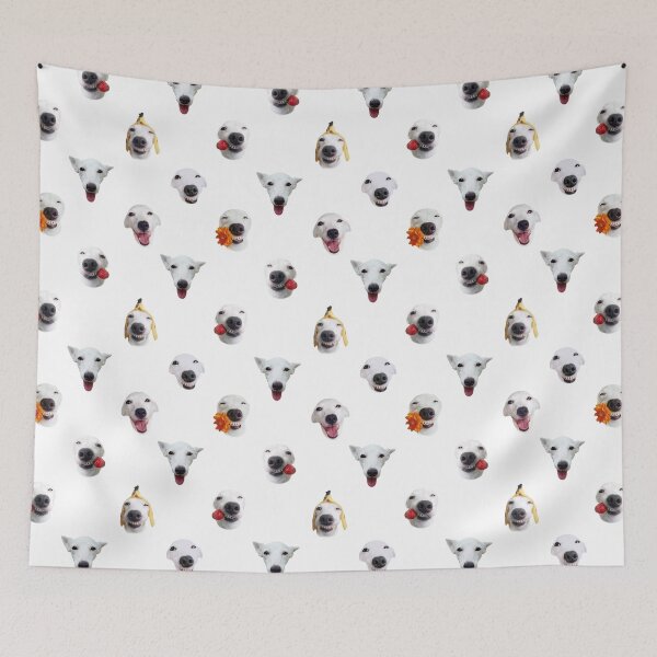 Item preview, Funny shocked white dog face pattern designed and sold by BeebooDesign.