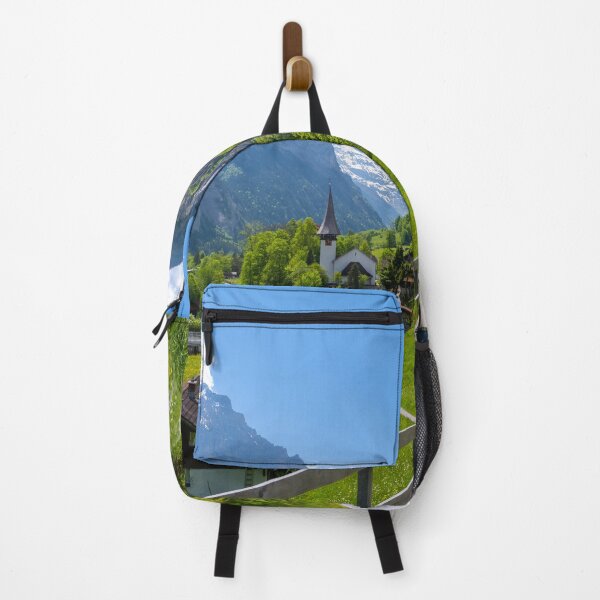 Item preview, Alpine Village, Switzerland, Mountain, Waterfall Landscape designed and sold by newburyboutique.