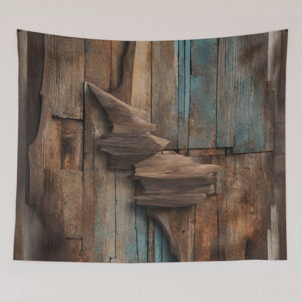 Item preview, BLUE AND BROWN RUSTIC WOODEN DESIGN designed and sold by asudesign.
