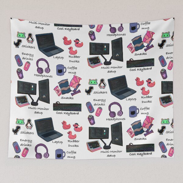 Item preview, A comp sci student’s belongings designed and sold by SharonTheFirst.