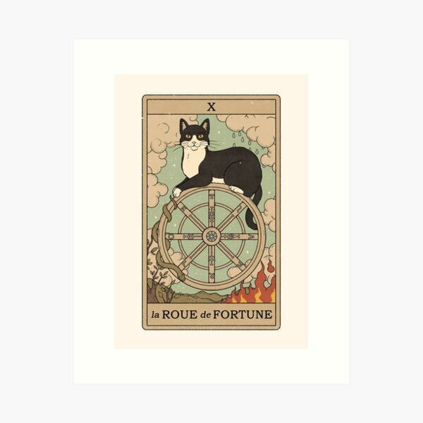 Item preview, La Roue de Fortune - Tarot des Chats designed and sold by Thiago Corrêa.