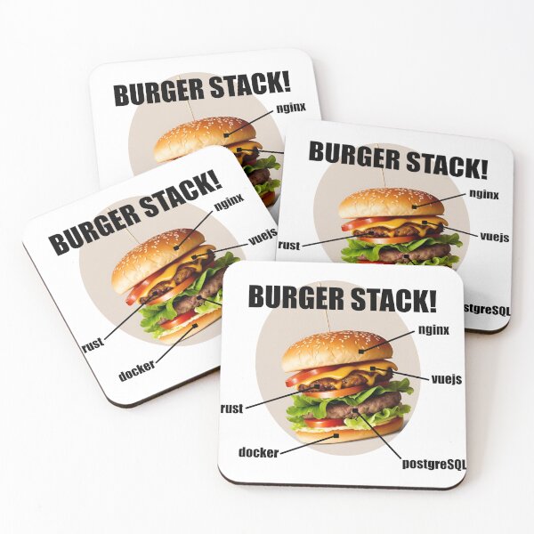 Item preview, Real devs use the Burger Stack! designed and sold by watthedoodle.