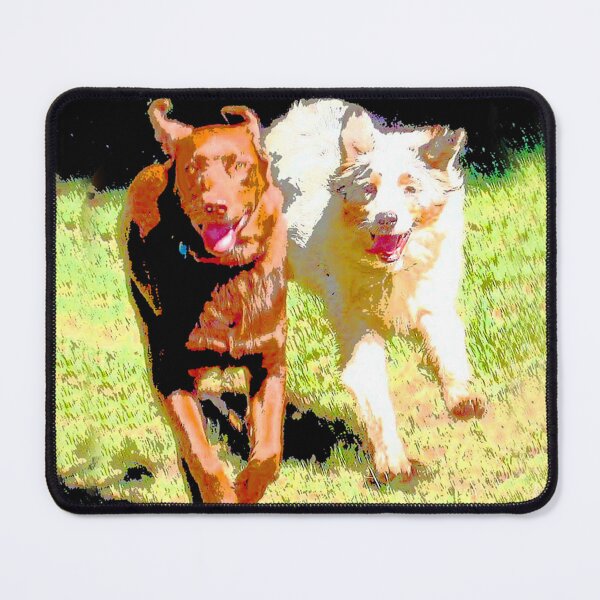 Item preview, Labrador Retriever and Australian Shepherd Dogs Playing Abstract designed and sold by Carlo Varo.