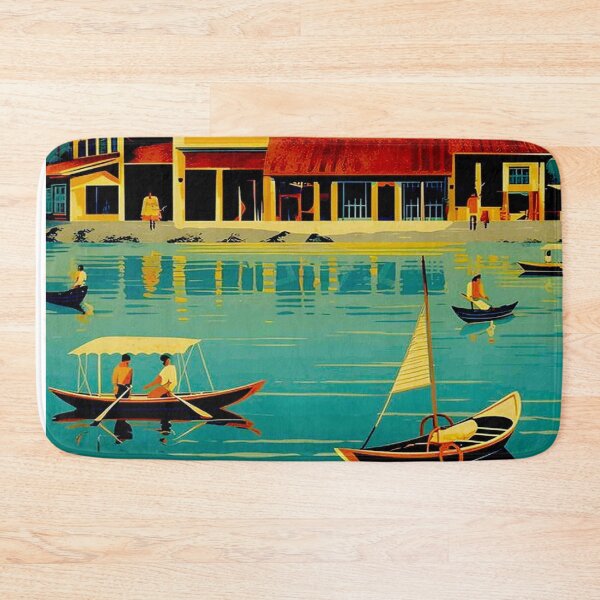 Item preview, Hoi An Vietnam Vintage Sailing Travel and Tourism Advertising Print designed and sold by posterbobs.