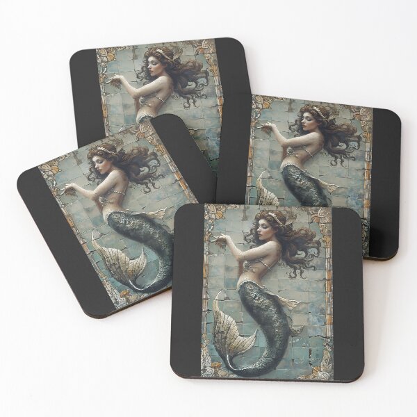 Item preview, Grecian Tile  Mermaid designed and sold by sixblackroses.