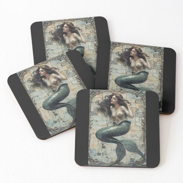 Item preview, Grecian Tile  Mermaid Three designed and sold by sixblackroses.