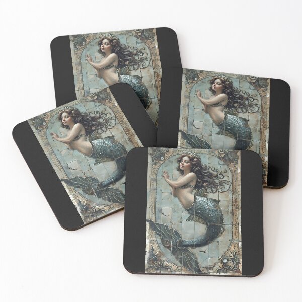 Item preview, Grecian Tile  Mermaid Four designed and sold by sixblackroses.