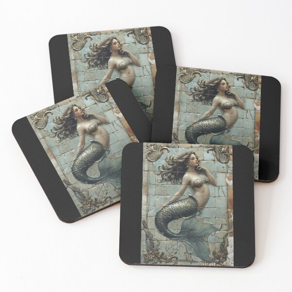 Item preview, Grecian Tile  Mermaid Five designed and sold by sixblackroses.