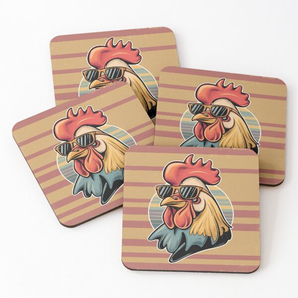 Item preview, Rooster Wearing Sunglasses Retro Vintage designed and sold by 123ks.