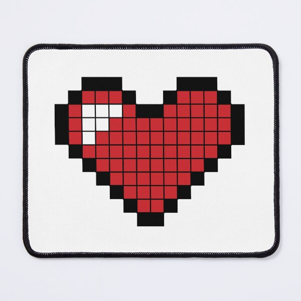 Item preview, Lovely Red Pixel Heart Cute Cartoon designed and sold by Slassyat.