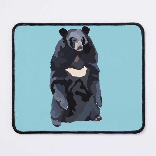 Item preview, M is For Moon Bear,Moon Bear Artwork – Striking Asiatic Black Bear Illustration and Wildlife Design designed and sold by PrettylittlepastelUk.