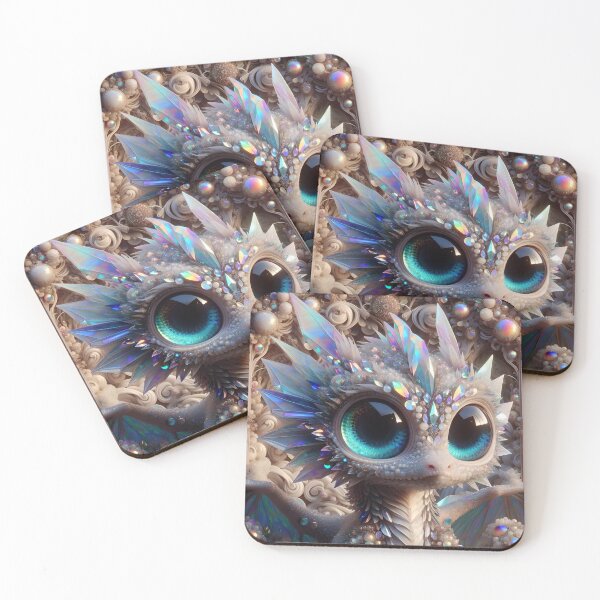 Item preview, Fantasy Cute Baby Dragon Made of Crystals Gemstones designed and sold by ShaViArt.