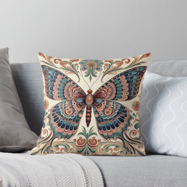 Item preview, Ornamental Butterfly Textile Art inspired by William Morris. designed and sold by CinEmmaDesign.