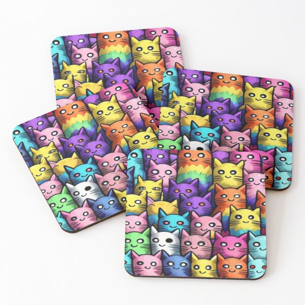 Item preview, rainbow happy tabby cats designed and sold by toastygoat.