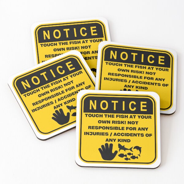 Item preview, NOTICE - Touch at your own risk (Fish) designed and sold by ArtsyCity.