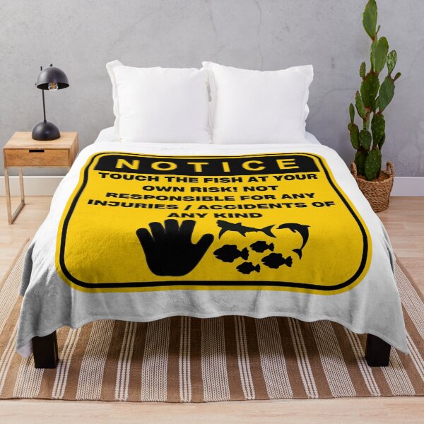 Item preview, NOTICE - Touch at your own risk (Fish) designed and sold by ArtsyCity.