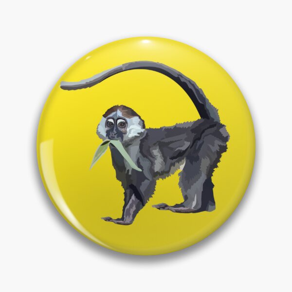 Item preview, M is for Mangabey,Mangabey Artwork – Elegant Primate Illustration and African Wildlife Design designed and sold by PrettylittlepastelUk.