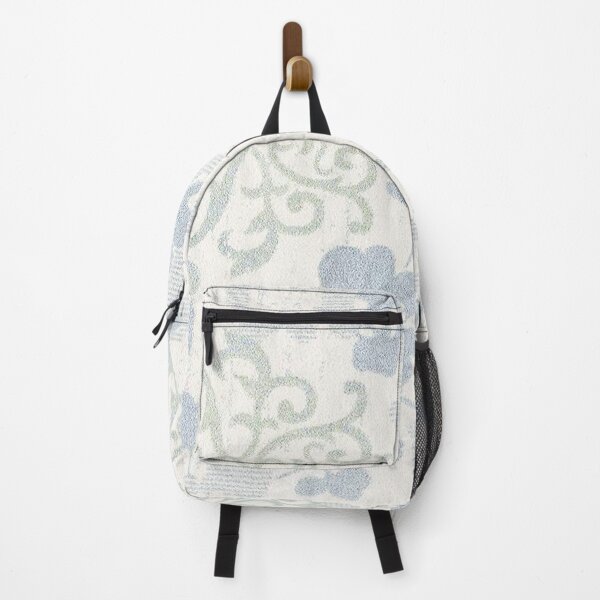 Item preview, Floral Glam Damask Distressed Ivory / Blue designed and sold by W. Chahir®.