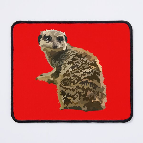Item preview, M is for Meerkat,Meerkat Artwork – Playful Desert Mammal Illustration and Wildlife Design designed and sold by PrettylittlepastelUk.