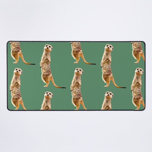 Item preview, M is for Meerkat,Meerkat Artwork – Playful Desert Mammal Illustration and Wildlife Design designed and sold by PrettylittlepastelUk.