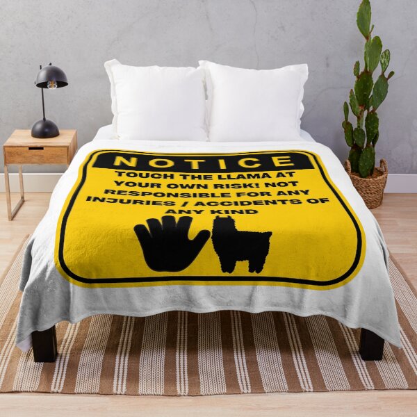 Item preview, NOTICE - Touch at your own risk (Llama) designed and sold by ArtsyCity.