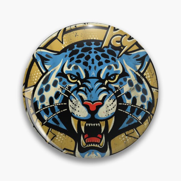 Item preview, jaguar head in a golden circle designed and sold by 123ks.