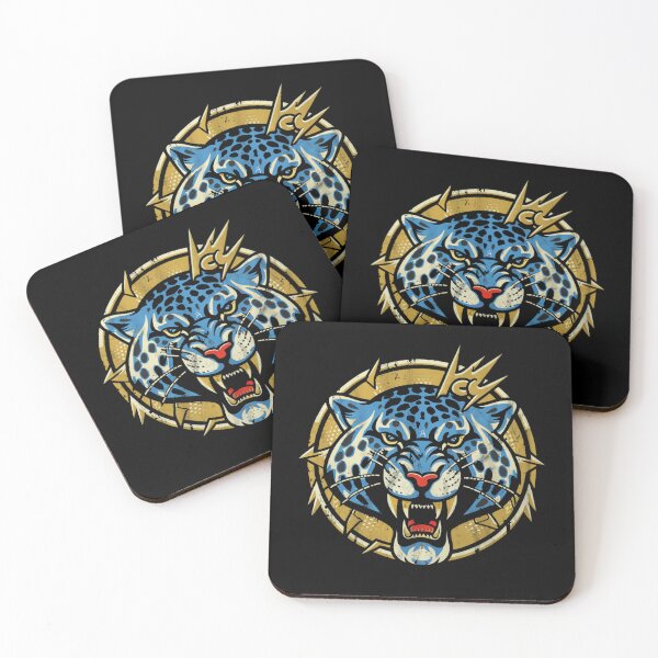 Item preview, jaguar head in a golden circle designed and sold by 123ks.