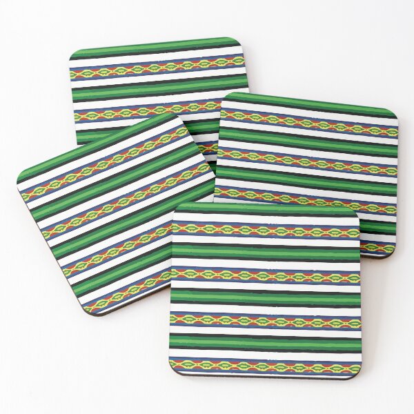 Item preview, Emerald green stripes poncho fabric bright fun decor designed and sold by T-Mex.