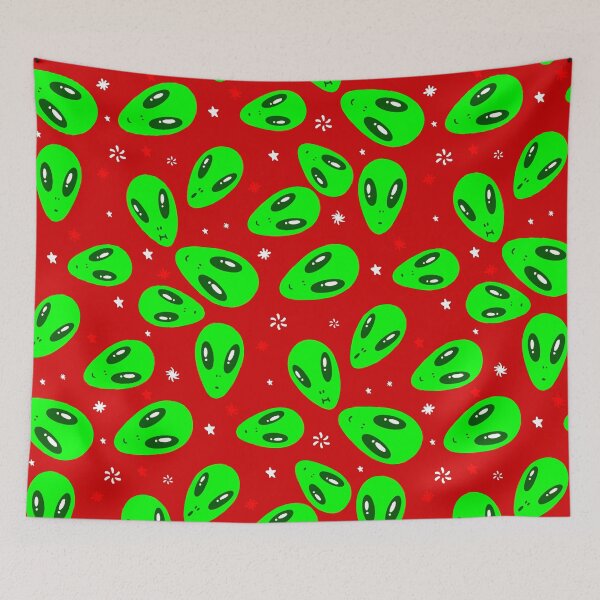 Item preview,  ugly christmas alien red stars designed and sold by Gossip Rag.
