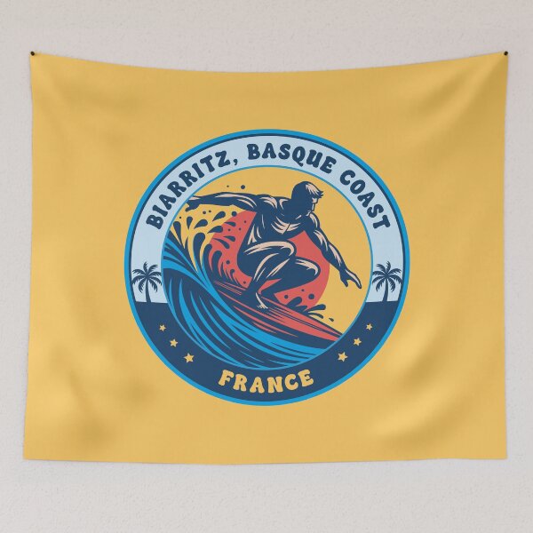 Item preview, Biarritz Basque Coast France Surfing Design designed and sold by CynthiaGraphics.