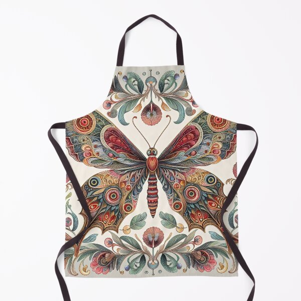 Item preview, Intricate Butterfly Textile Art Inspired by William Morris - Nature-Inspired Design designed and sold by CinEmmaDesign.