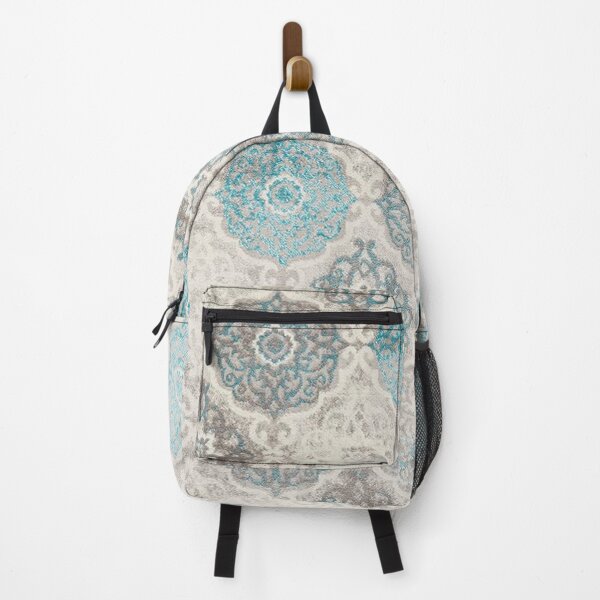 Item preview, Boho Andorra Bohemian Damask Gray/Aqua designed and sold by W. Chahir®.